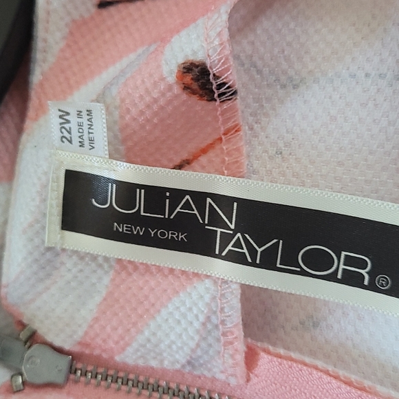 NWOT Julian Taylor flamingo dress - Picture 5 of 11
